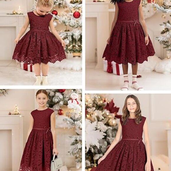 Girls & Toddlers Easter Sleeveless A-Line Lace Party Dress (3-4 years) - Picture 6 of 9